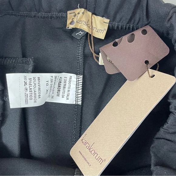 Karakorum Pants Womens XL Black Wide Leg Trouser Dress Pant Pull On Cuffed NWT - Picture 7 of 13